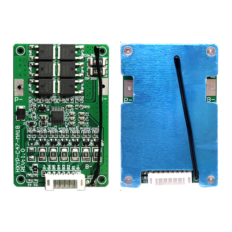 Mạch sạc bảo vệ pin lithium 4S/5S/6S/7S MA18 dòng xả 18A cổng ra dây có tản nhiệt