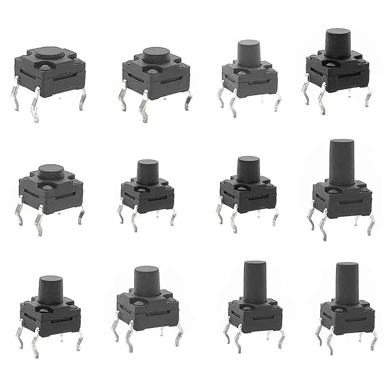 (10 cái) Nút nhấn 6x6mm chống thấm 4 chân cắm DIP cao 4.3 - 15mm