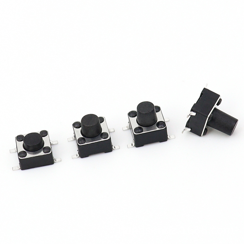 (10 cái) Nút nhấn 6x6mm 4 chân dán SMD cao 4.3 - 15mm