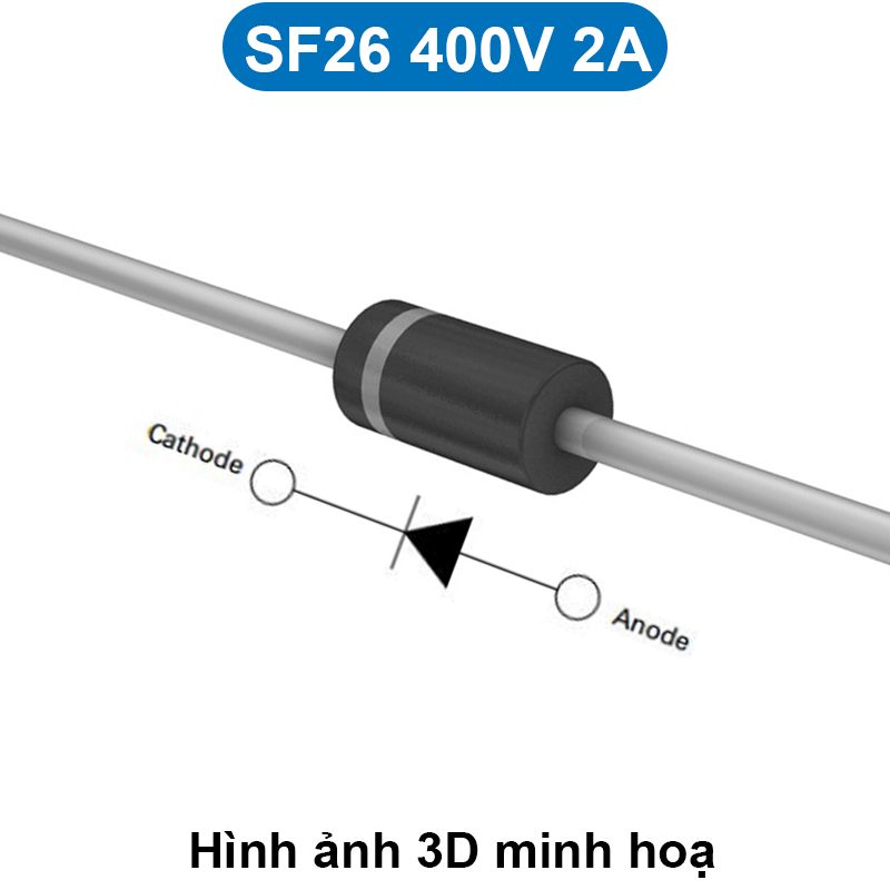 (5 con) Diode chỉnh lưu xung SF26, SF28, SF36, SF56, SF58