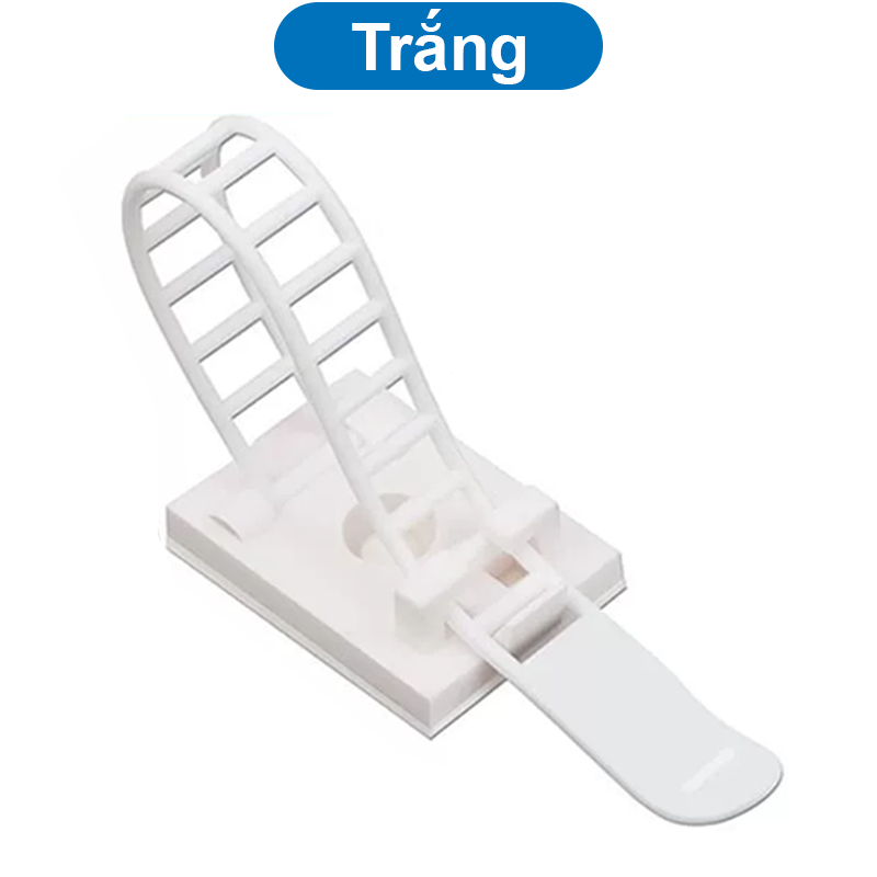 (10 cái) Kẹp rút giữ dây ACT trắng/đen có keo dán 3M 1600T