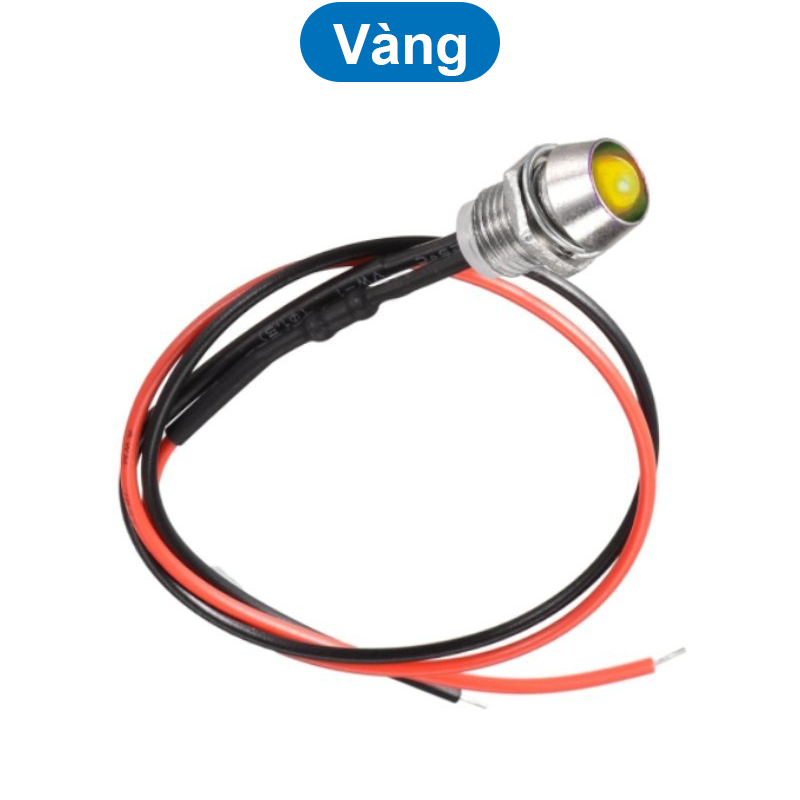 LED vỏ inox nối có chống nước,dây dài 20cm,đường kính ren 8mm