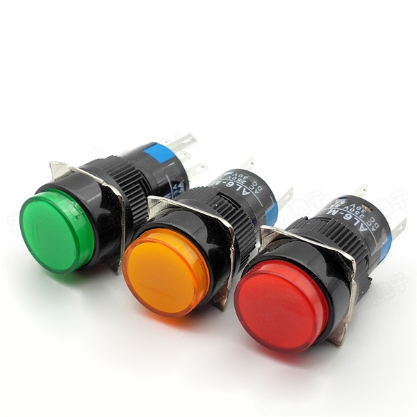 Nút nhấn nhả (reset) / nhân giữ (on/off) 5 chân AL6 - M lỗ khoét 16mm