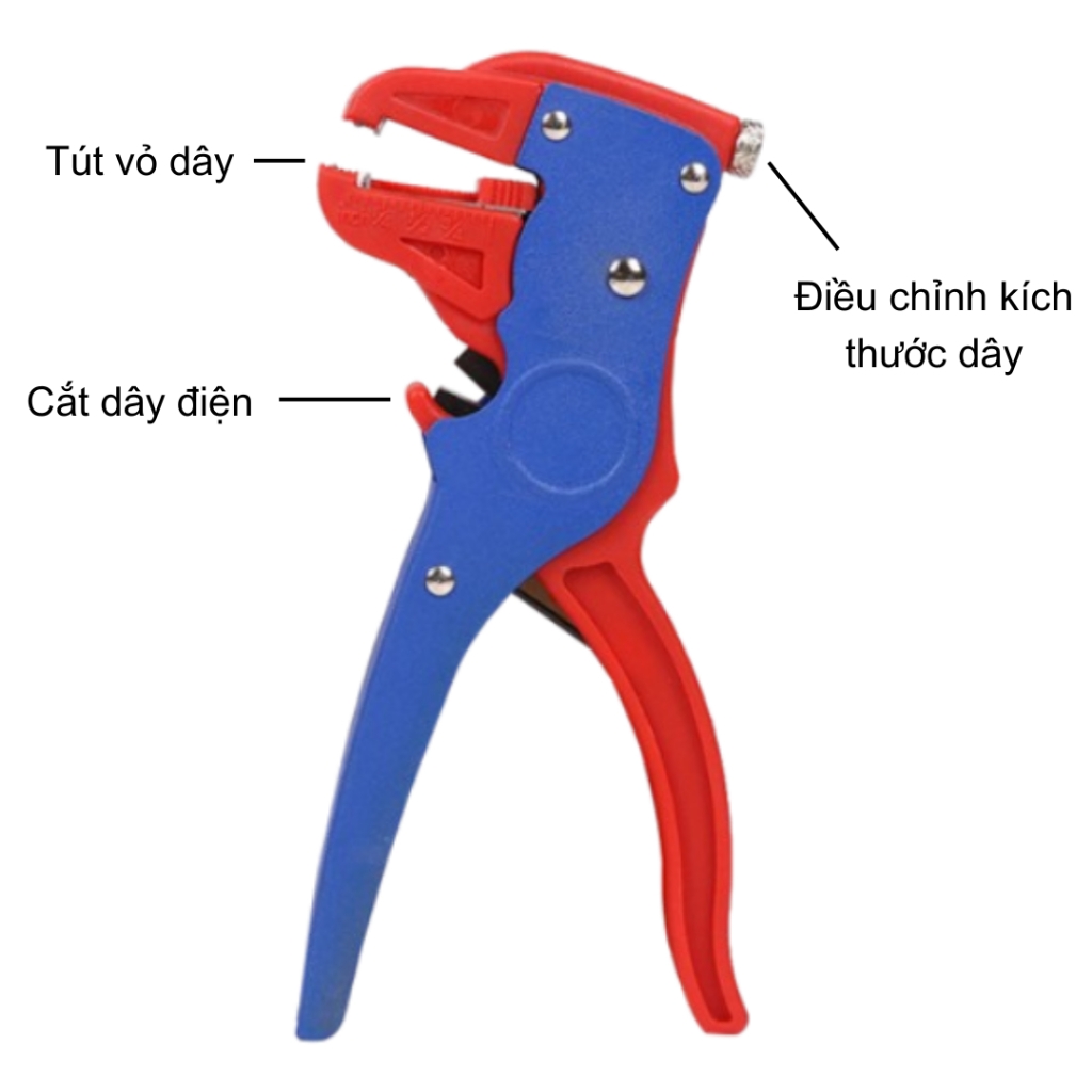 Kìm tuốt dây điện có điều chỉnh độ dài dây