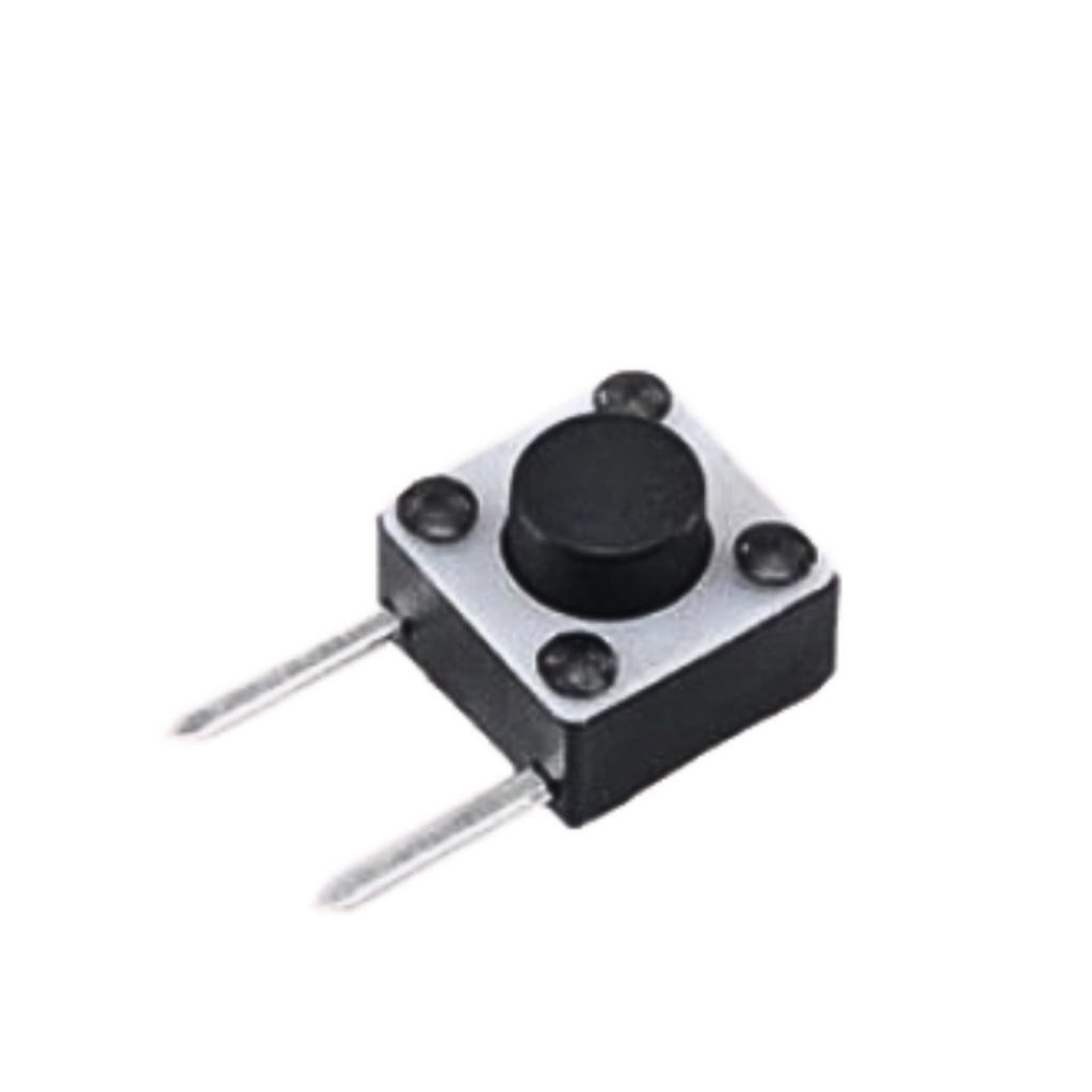 (50 Cái) Nút nhấn 6x6mm 2 chân cắm nằm ngang cao 4.3 - 8mm