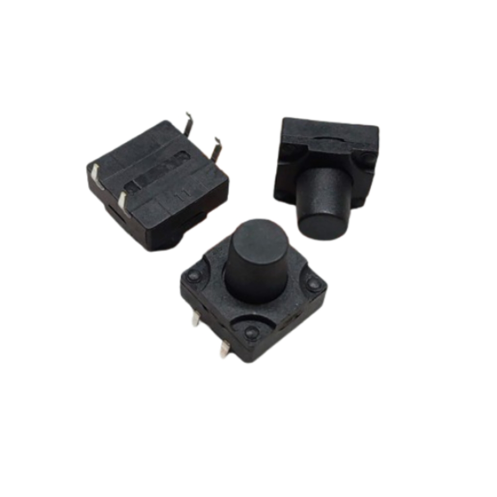 (2 cái) Nút nhấn 12x12mm 4 chân cắm chống thấm cao 4.3 - 12mm