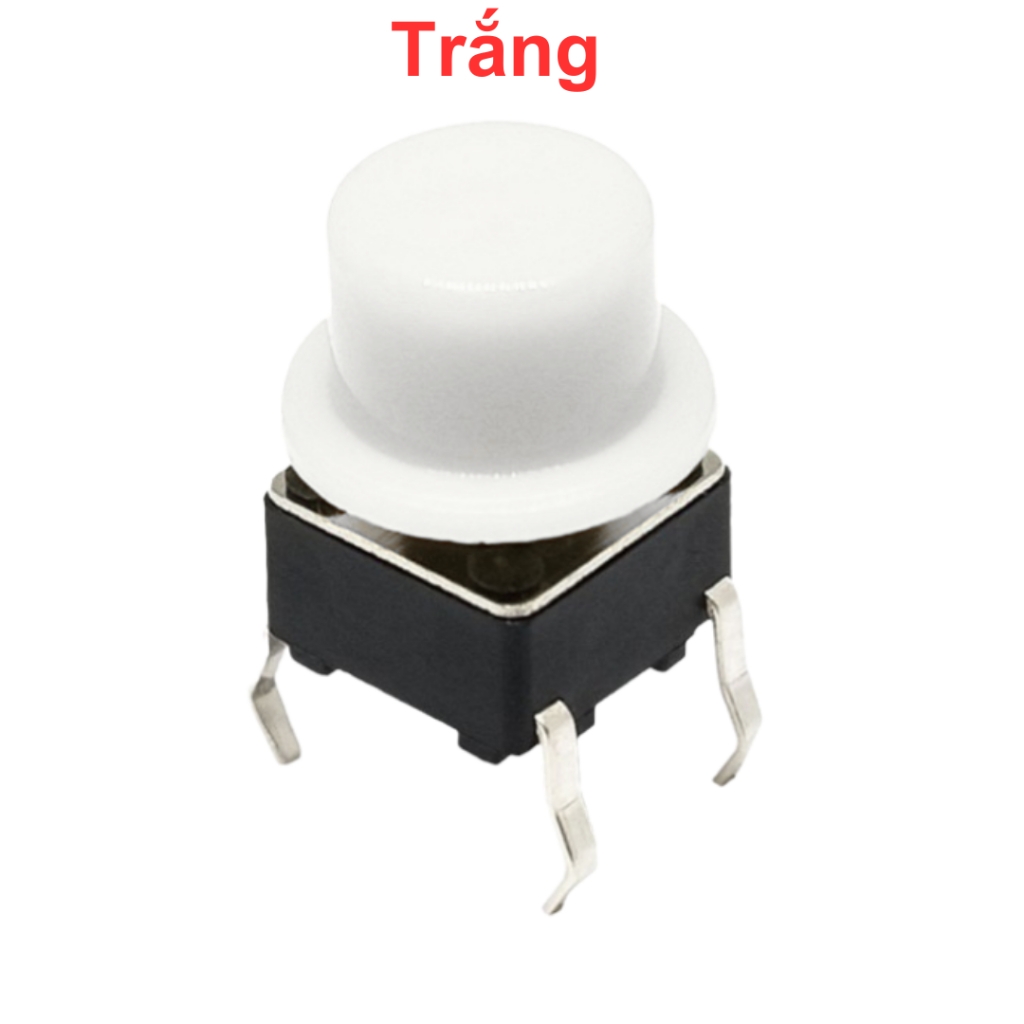 (10 cái) Nắp nút nhấn 6x6mm hình mũ đường kính trong 3.1mm / 3.4mm cao 6mm