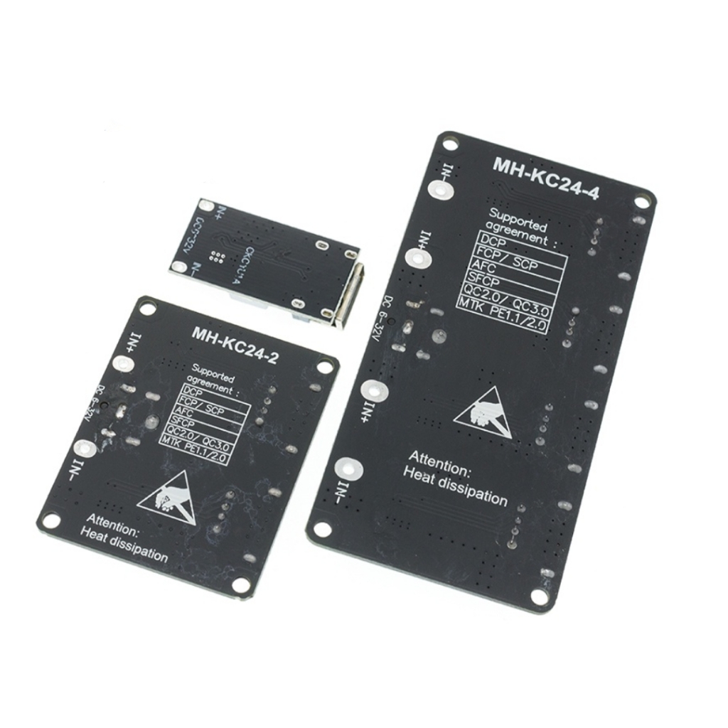 Mạch hạ áp 10 - 32V xuống 5V tối đa 24W chế sạc điện thoại, hỗ trợ sạc nhanh 1 - 4 cổng