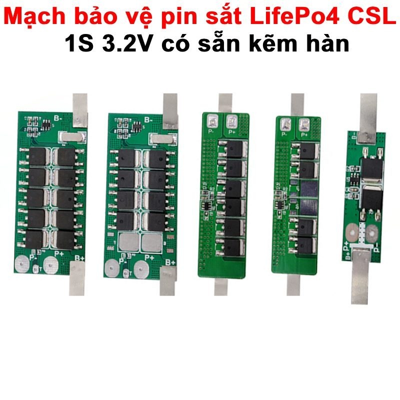 Mạch bảo vệ pin sắt LifePo4 1S 3.2V công suất lớn có sẵn kẽm hàn