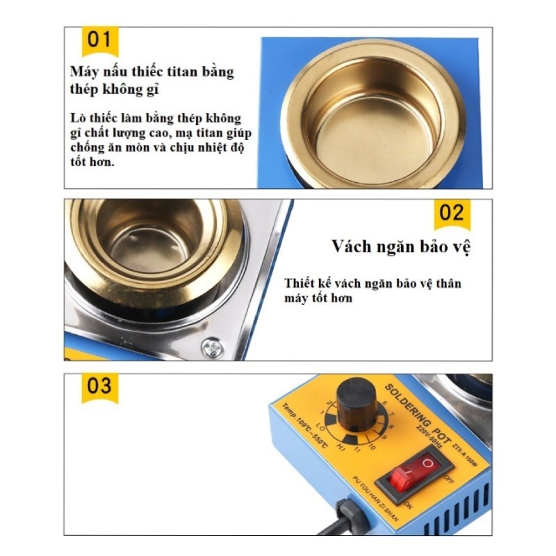 Bể nung chảy chì hàn ZTX, Nồi nấu thiếc hàn các loại