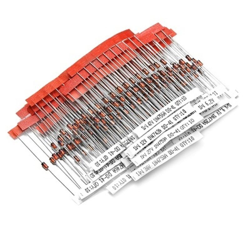(10 con) Diode Zener 1N4728,1N4729A,1N4730A,1N4732A,... chân cắm DIP 1W