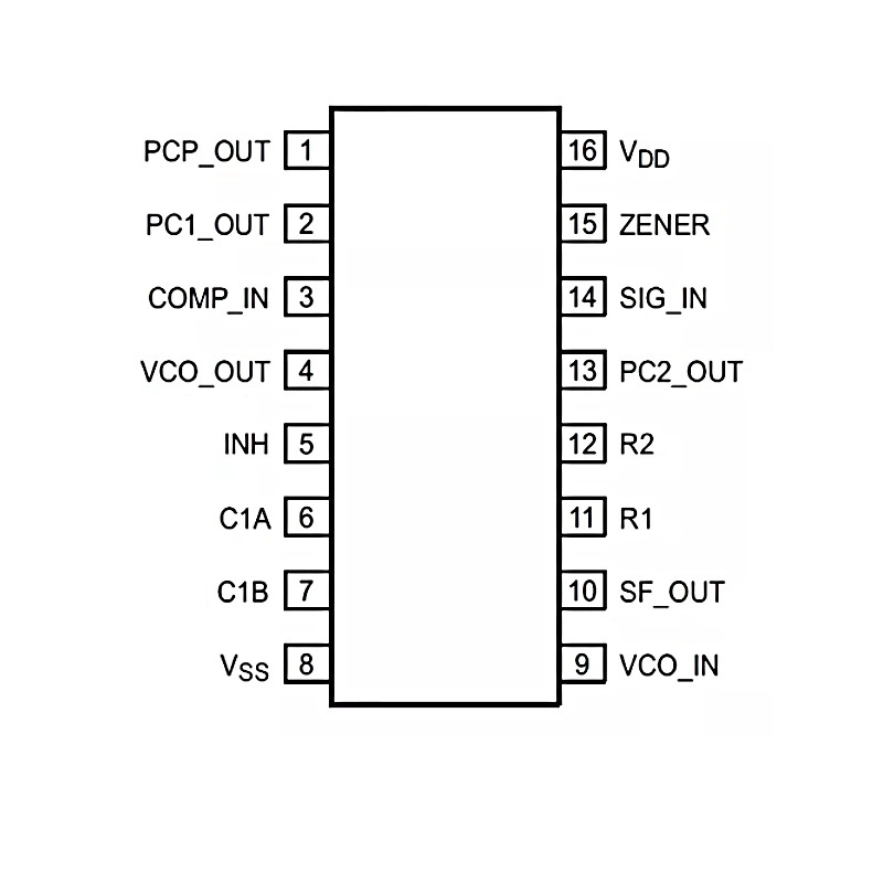 (10 con) IC PLL micropower CD4046BE 2.4MHz 16 - DIP