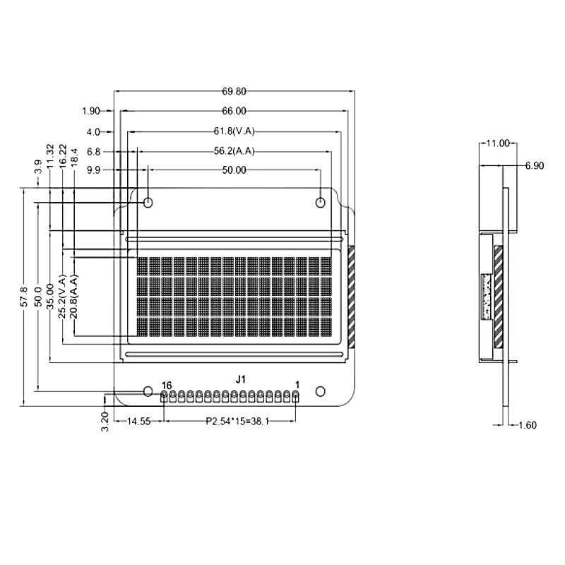 Màn hình LCD 1604 điện áp hoạt động 5V