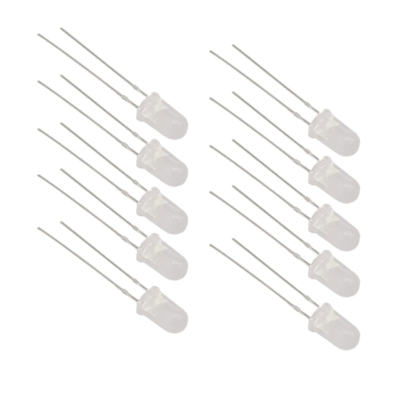 (20 Con) LED 3mm đục (đỏ/trắng/vàng/xanh lá/xanh dương)