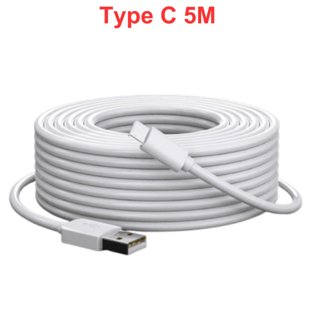 Cáp sạc USB loại dây dài đầu micro B hoặc type C
