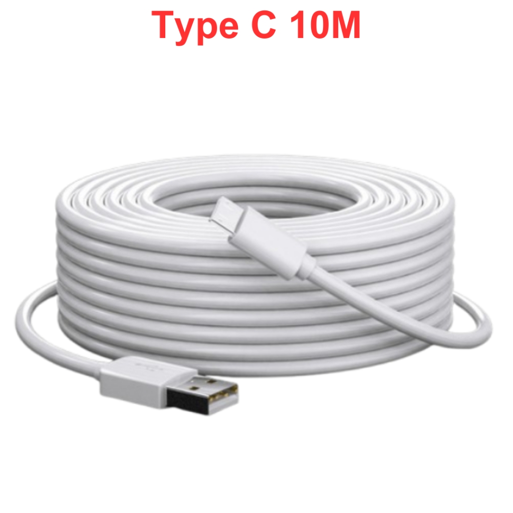 Cáp sạc USB loại dây dài đầu micro B hoặc type C