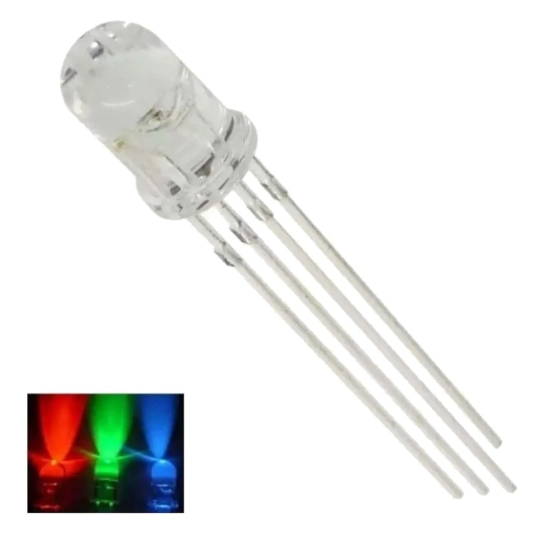 (10 Con) LED RGB 5mm trong suốt âm chung / dương chung