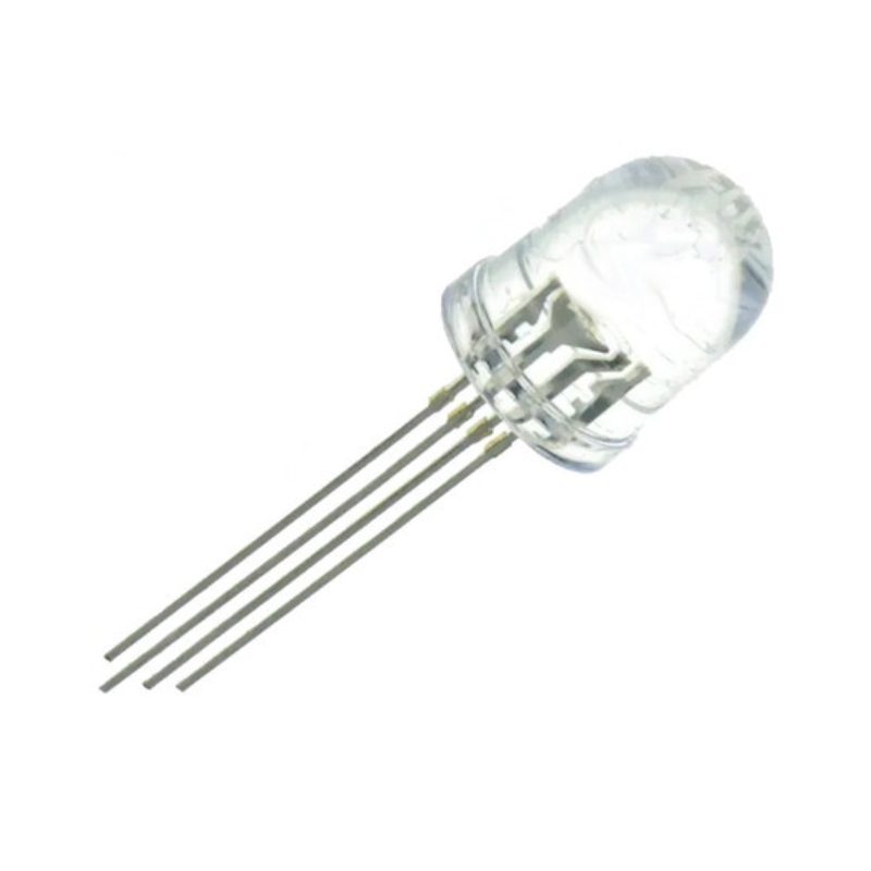 (2 Con) LED RGB 10mm trong suốt âm chung / dương chung