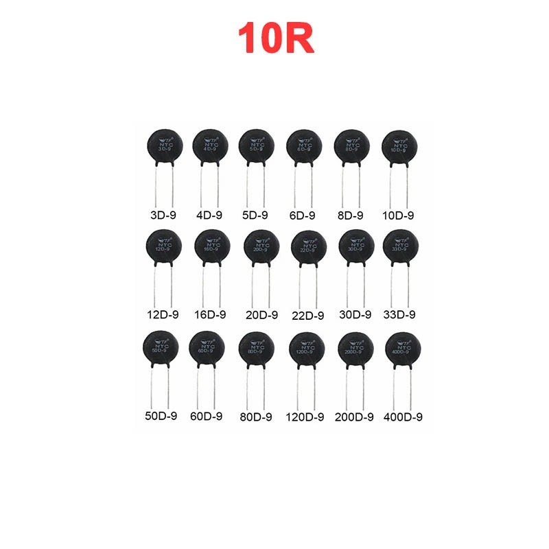 (5 con) Điện trở nhiệt NTC kích thước 10.5x5.5mm giá trị 5R-20R