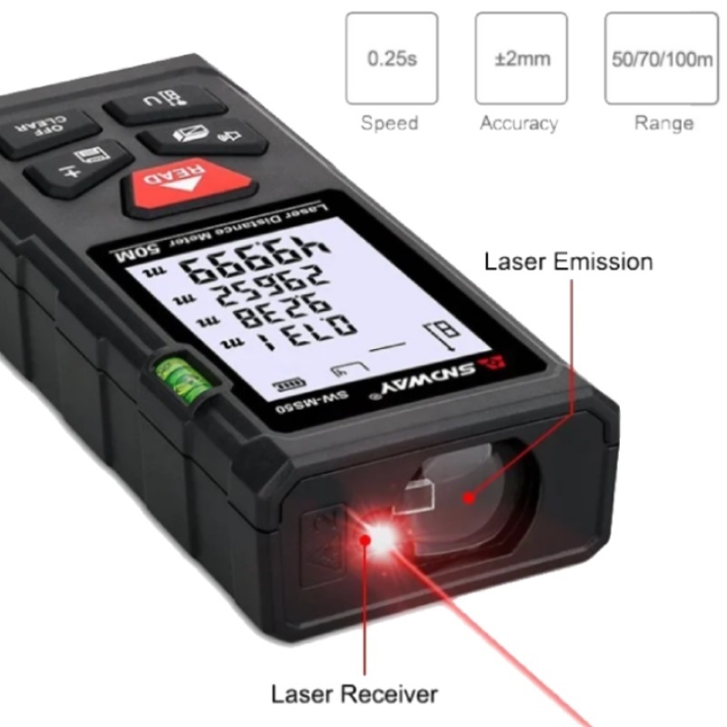 Thước đo bằng tia laser SNDWAY chính xác cao tiện dụng dễ sử dụng