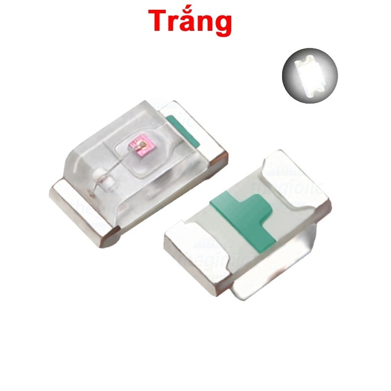 (50 Con) LED dán trong suốt 0402 SMD