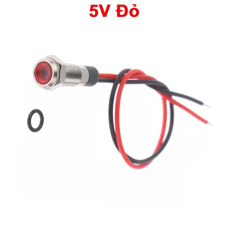 LED vỏ inox nối có chống nước,dây dài 120cm,đường kính ren 6mm