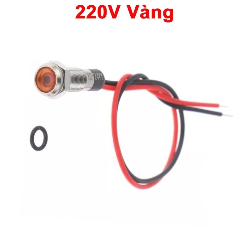 LED vỏ inox nối có chống nước,dây dài 120cm,đường kính ren 6mm