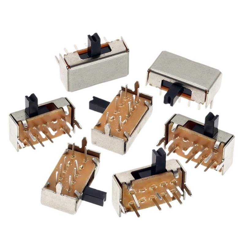 (10 Cái) Công tắc trượt, công tắc slide chân cắm chỉnh ngang hàn PCB