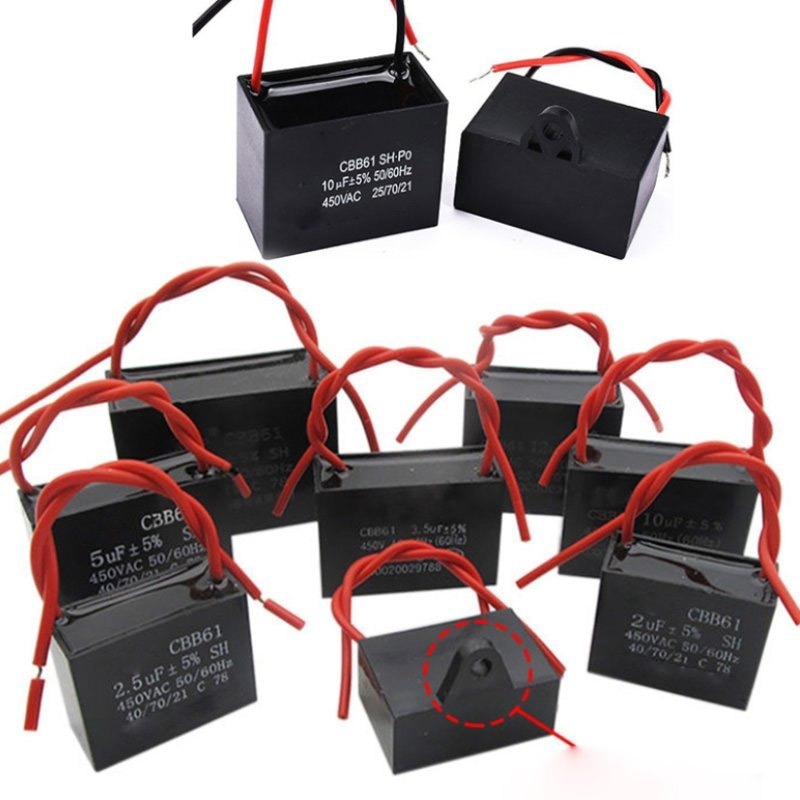 Tụ khởi động chạy quạt, động cơ CBB61 450VAC