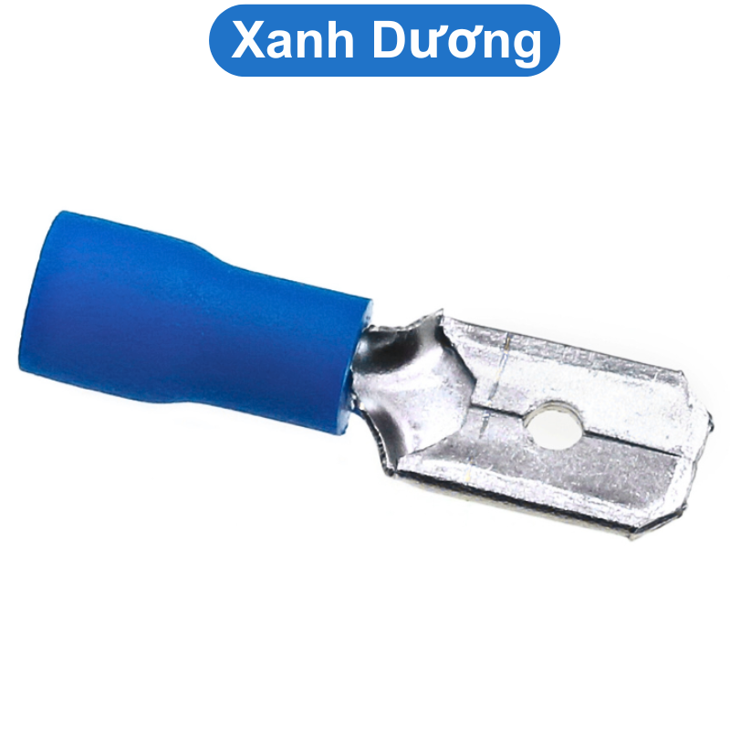 (50 cái) Đầu cos ghim dẹp đực, cos ghim capa đực bọc nhựa MDD