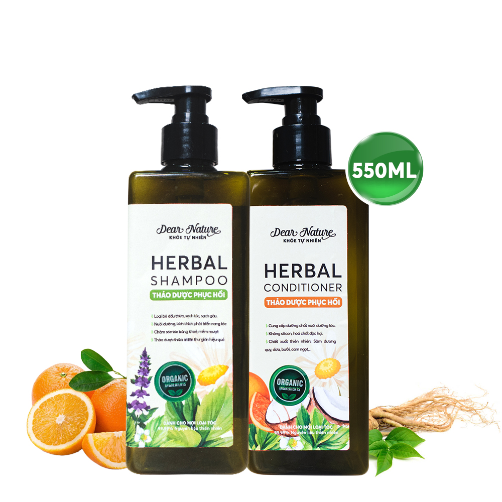 Bộ Gội Xả thảo dược phục hồi herbal 550ml