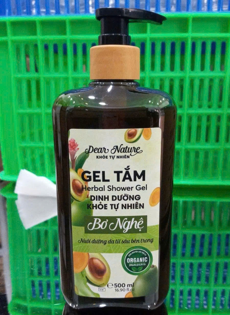 Gel tắm dinh dưỡng thiên nhiên bơ nghệ