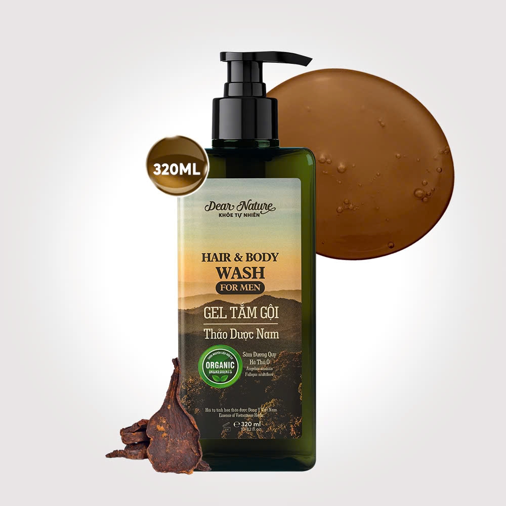 Gel tắm gội thảo dược nam giới