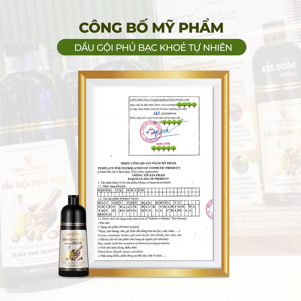 Dầu gội phủ bạc Khoẻ Tự Nhiên BLACK HAIR 400ml