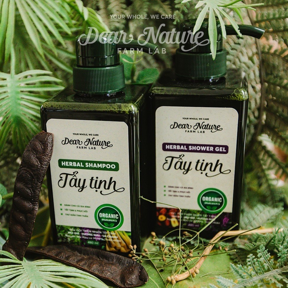 Bộ Gel Tắm & Dầu Gội Mùi già lá xông Tẩy Tịnh 480ml