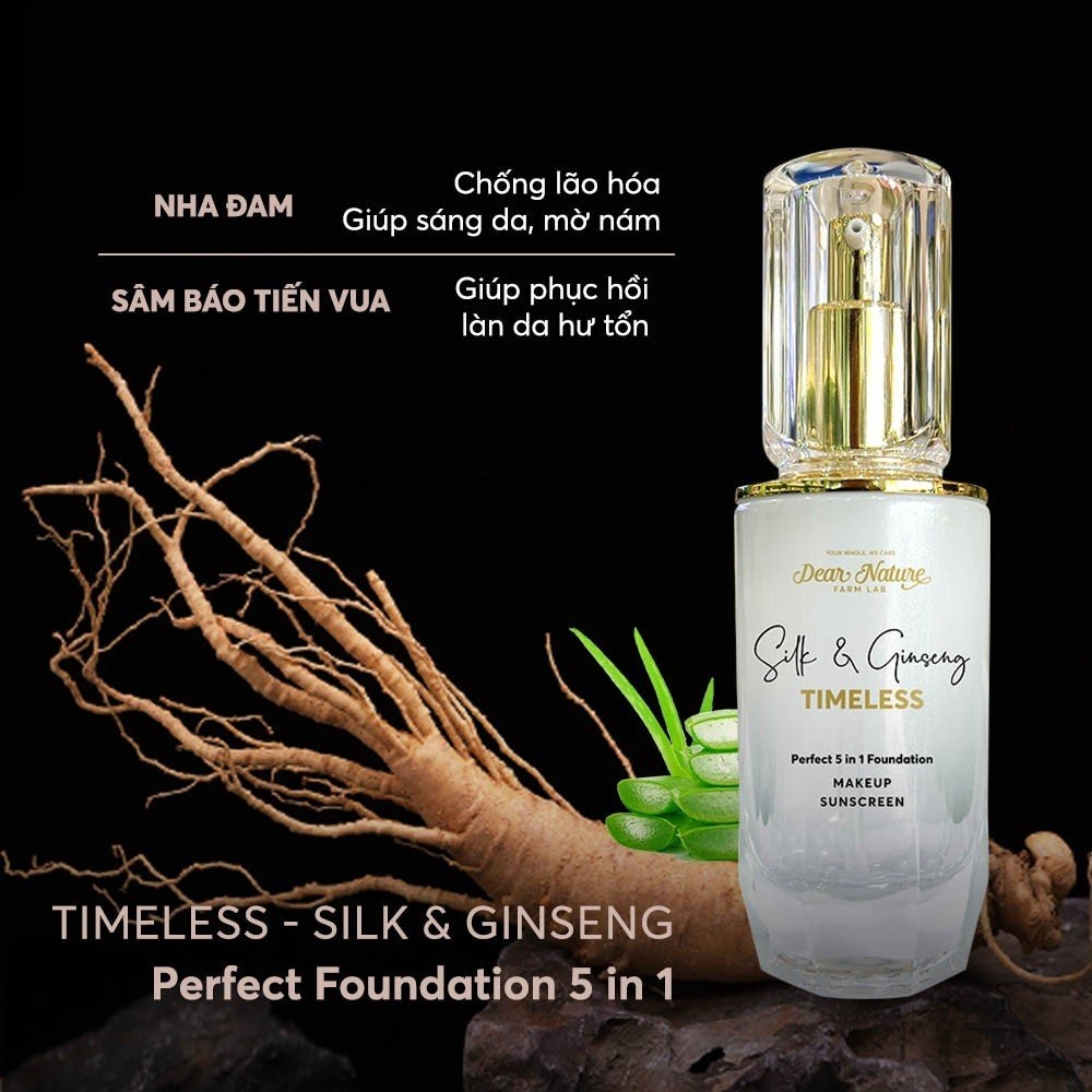 Kem nền chống nắng Sâm tiến hoàng cung 5 in 1 Timeless Silk & Ginseng perfect Foundation 40ml