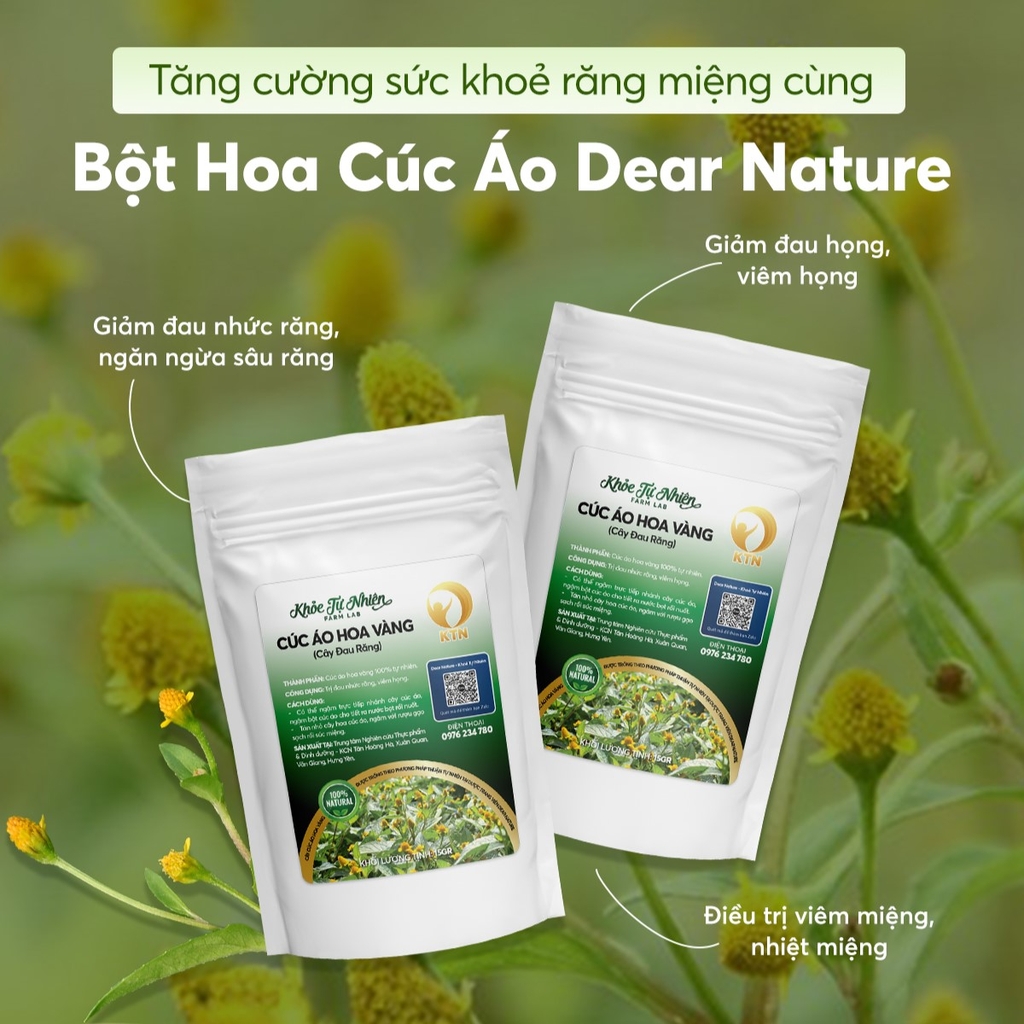 Bột cúc áo hoa vàng 15g