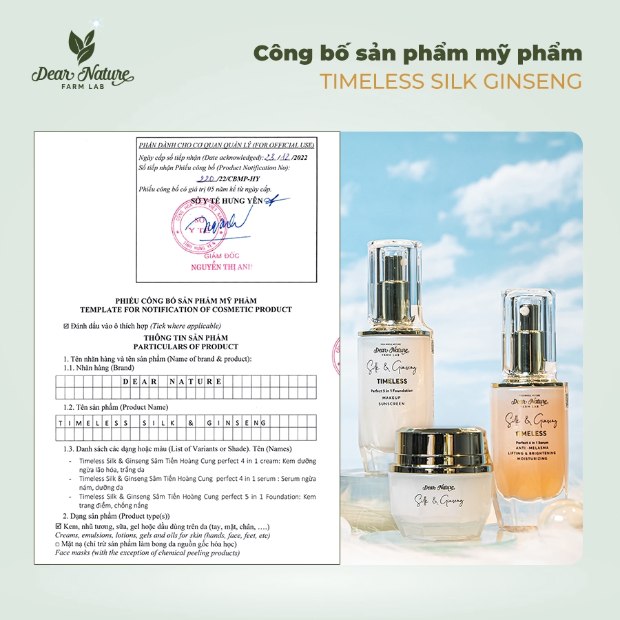 Tinh chất ngừa nám Sâm tiến hoàng cung  4 in 1 Timeless Silk & Ginseng Perfect Serum 40ml