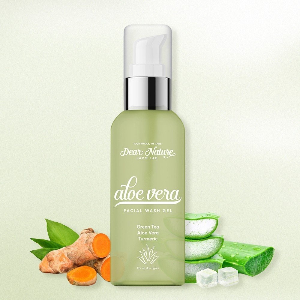 Gel rửa mặt Nghệ - Nha đam - Trà xanh Aloe Vera Facial Wash