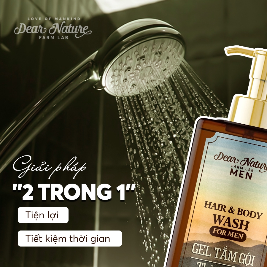Gel tắm gội thảo dược nam giới