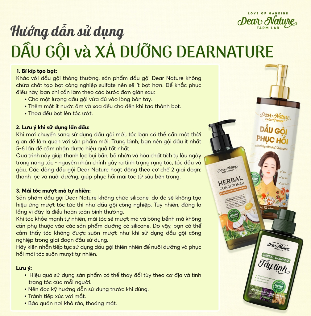 Dầu Gội Phục Hồi Khoẻ Tự Nhiên 300ml
