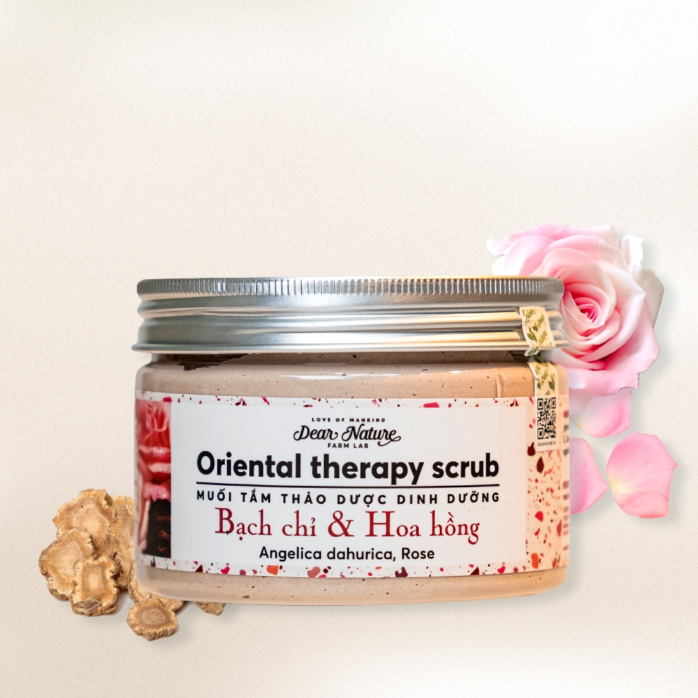 Muối tắm Oriental therapy scrub Bạch chỉ & Hoa hồng