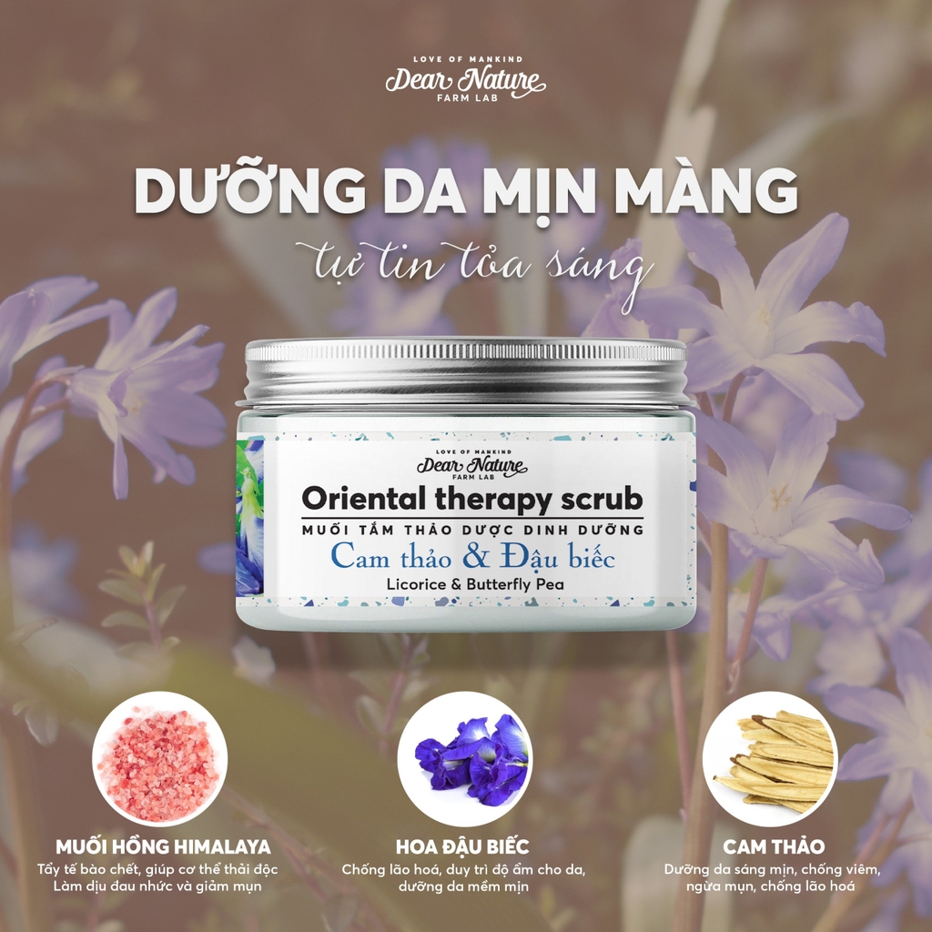 Muối tắm Oriental therapy scrub Hoa đậu biếc