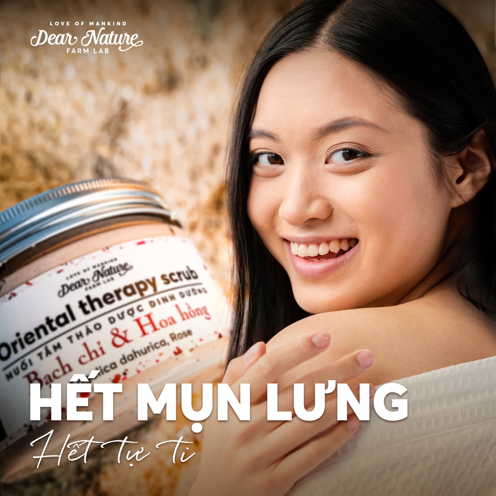 Muối tắm dinh dưỡng Bạch Chỉ Hoa Hồng Oriental Therapy Scrub 300gr