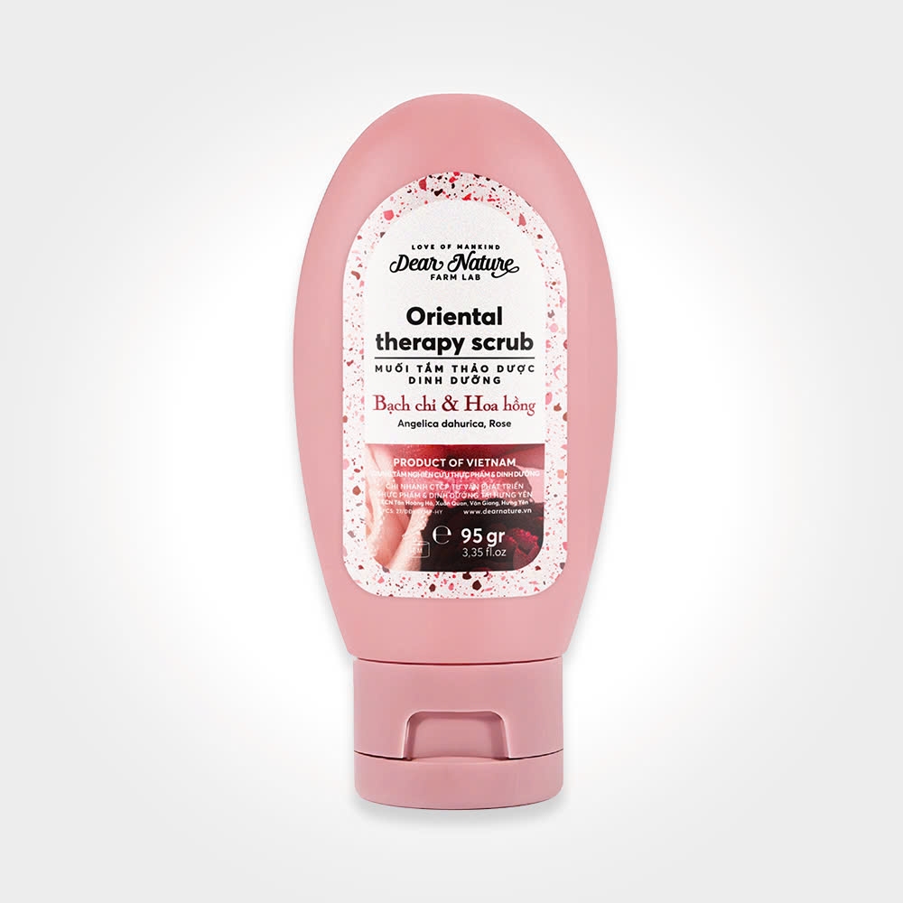 Muối tắm Oriental therapy scrub Bạch chỉ & Hoa hồng 95gr