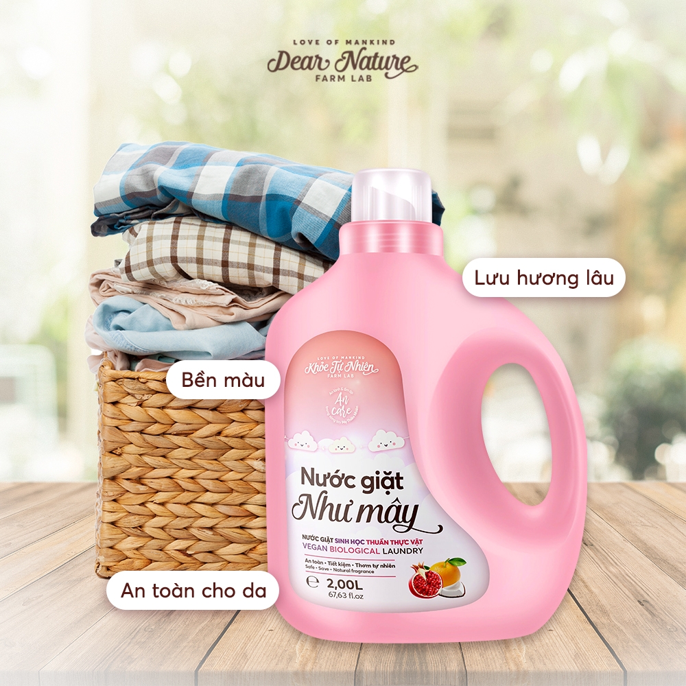 Nước giặt sinh học thuần thực vật Như Mây An Care 2l