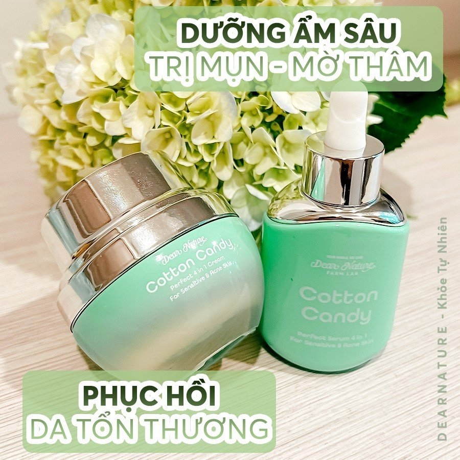 Tinh chất phục hồi da Candy Cotton Serum 4 in 1 For Sensitive & Acne Skin 15ml