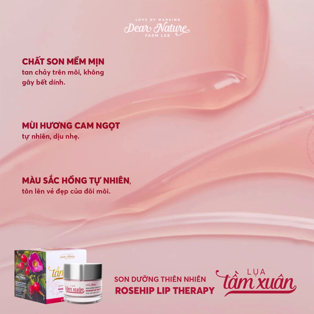 Son dưỡng Lụa tầm xuân Rosehip Lip Therapy 6gr