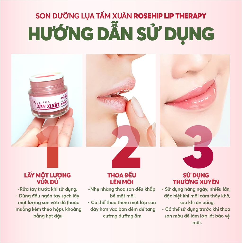 Son dưỡng Lụa tầm xuân Rosehip Lip Therapy 6gr