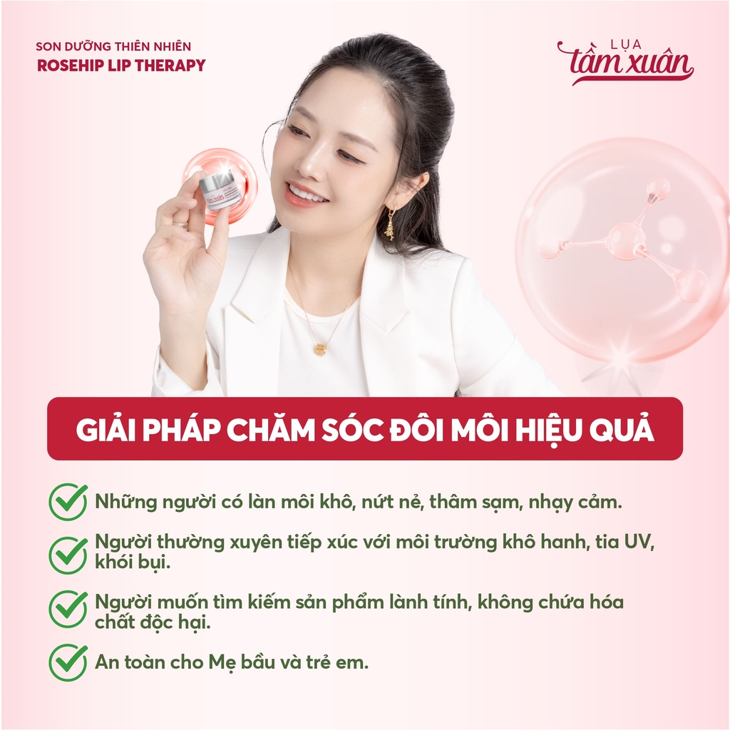 Son dưỡng Lụa tầm xuân Rosehip Lip Therapy 6gr